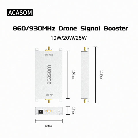 868MHz-915MHz 10W/20W/25W Drone Signal Amplifier Extender Module