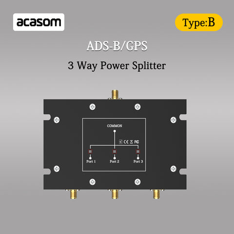 1090MHz 1575MHz 3 Way Splitter ADS-B / GPS 1x SMA-Stecker / 3x SMA-Buchse GPS/GLONASS/Galileo/BeiDou