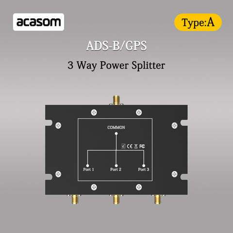 1090MHz 1575MHz 3 Way Splitter ADS-B / GPS 1x SMA-Stecker / 3x SMA-Buchse GPS/GLONASS/Galileo/BeiDou