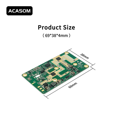 6-7.2GHz 10W Broadband Ultra-Light FPV VTX Amplifier PCBA | 40dBm GaN Booster for 6GHz Drone Video & WiFi 6E/7 | 38dB Gain, 8.7g, 24-28V