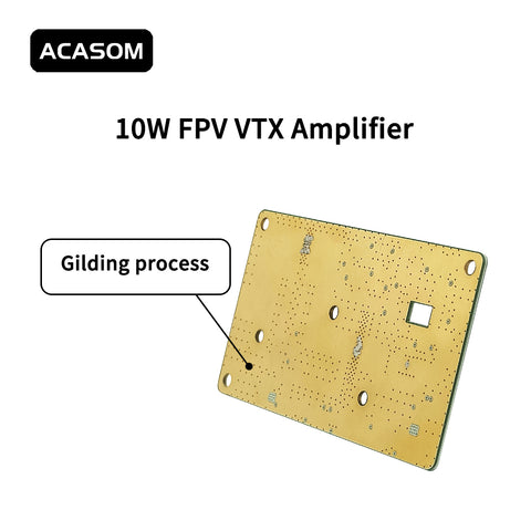 6-7.2GHz 10W Broadband Ultra-Light FPV VTX Amplifier PCBA | 40dBm GaN Booster for 6GHz Drone Video & WiFi 6E/7 | 38dB Gain, 8.7g, 24-28V