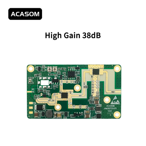 6-7.2GHz 10W Broadband Ultra-Light FPV VTX Amplifier PCBA | 40dBm GaN Booster for 6GHz Drone Video & WiFi 6E/7 | 38dB Gain, 8.7g, 24-28V