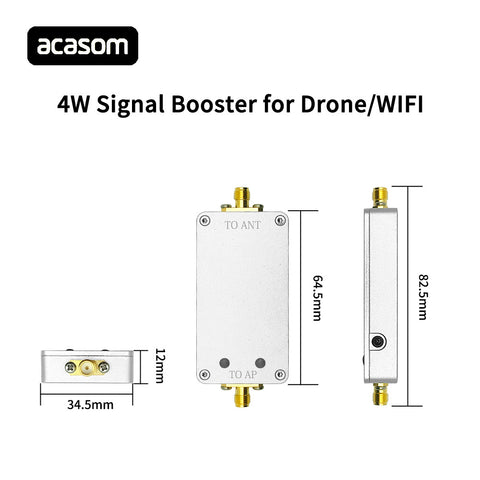 5.8GHz 4W High Power RF Amplifier Series | 18dB Symmetrical Gain | for WiFi 6 Drone IoT