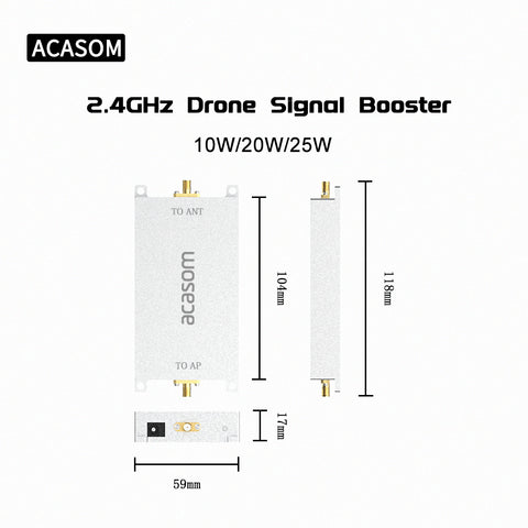 2.4GHz 25W Drone Signal Amplifier Extender Booster