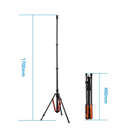 Portable Amplifier Aluminium Alloy Photographic Light Stand Adjustable Tripod 1/4 3/8 Screw Portable Lamp Holder