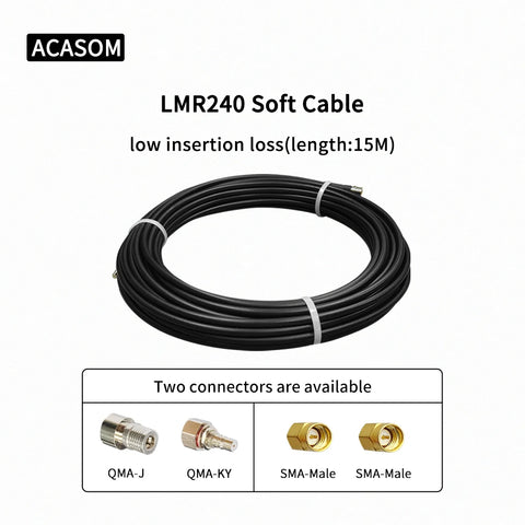 15m LMR240 QMA Extension Coaxial Cables RF Coaxial Extension Antenna amplifier