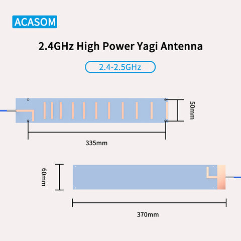 2.4GHz 50W Drone Signal Blocking High Power Yagi Antenna