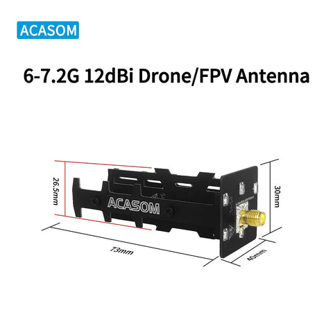 6-7.2GHz 12dBi High-Gain Directional Antenna for Drone and Professional FPV